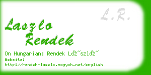 laszlo rendek business card